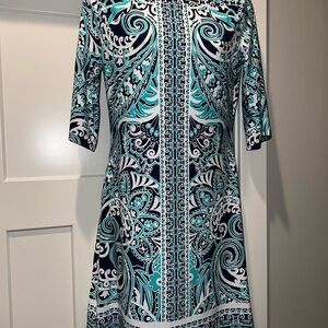Haani Blue and White Paisley Dress sz Small